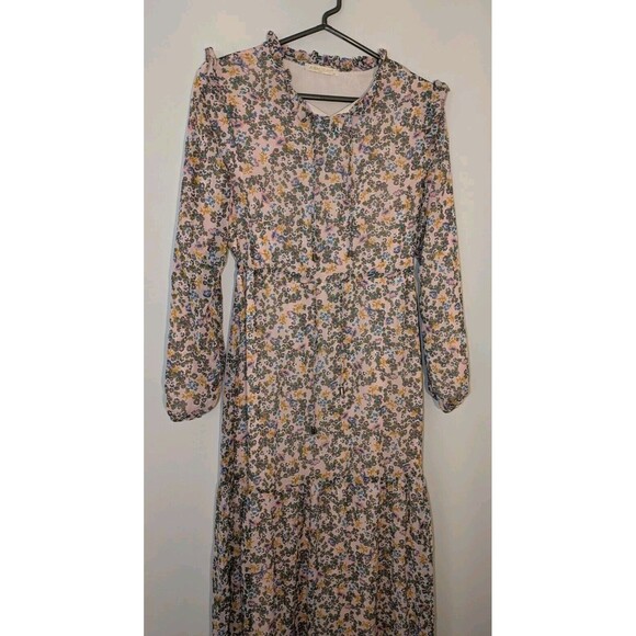 ASMiRAY Women's Maxi Ruffle Tiered Made in Turkey Modest SZ 38 (M) Micro-Floral - Picture 2 of 16